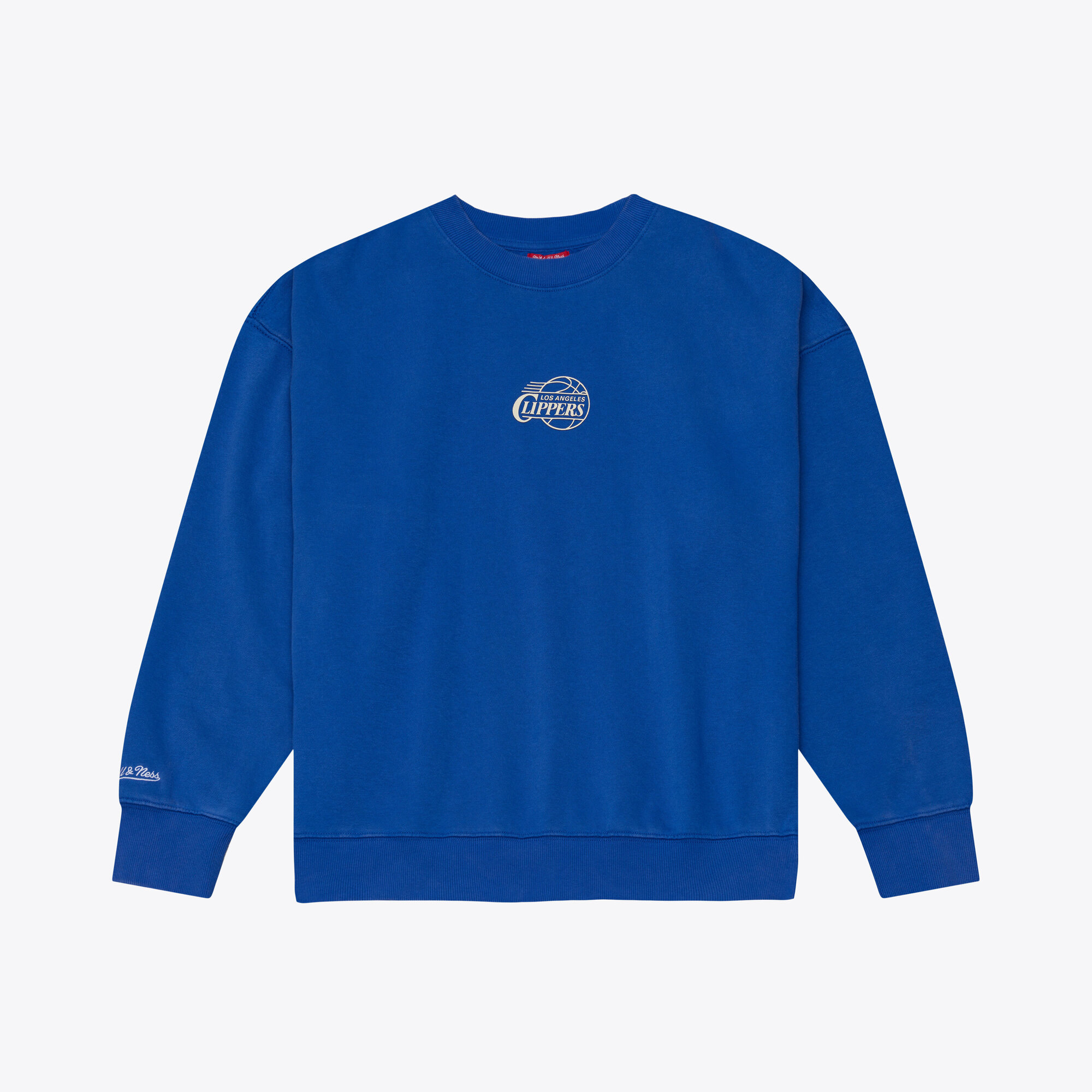 Women's Mitchell & Ness  Royal LA Clippers Core Essentials Micro Logo Fleece Sweatshirt