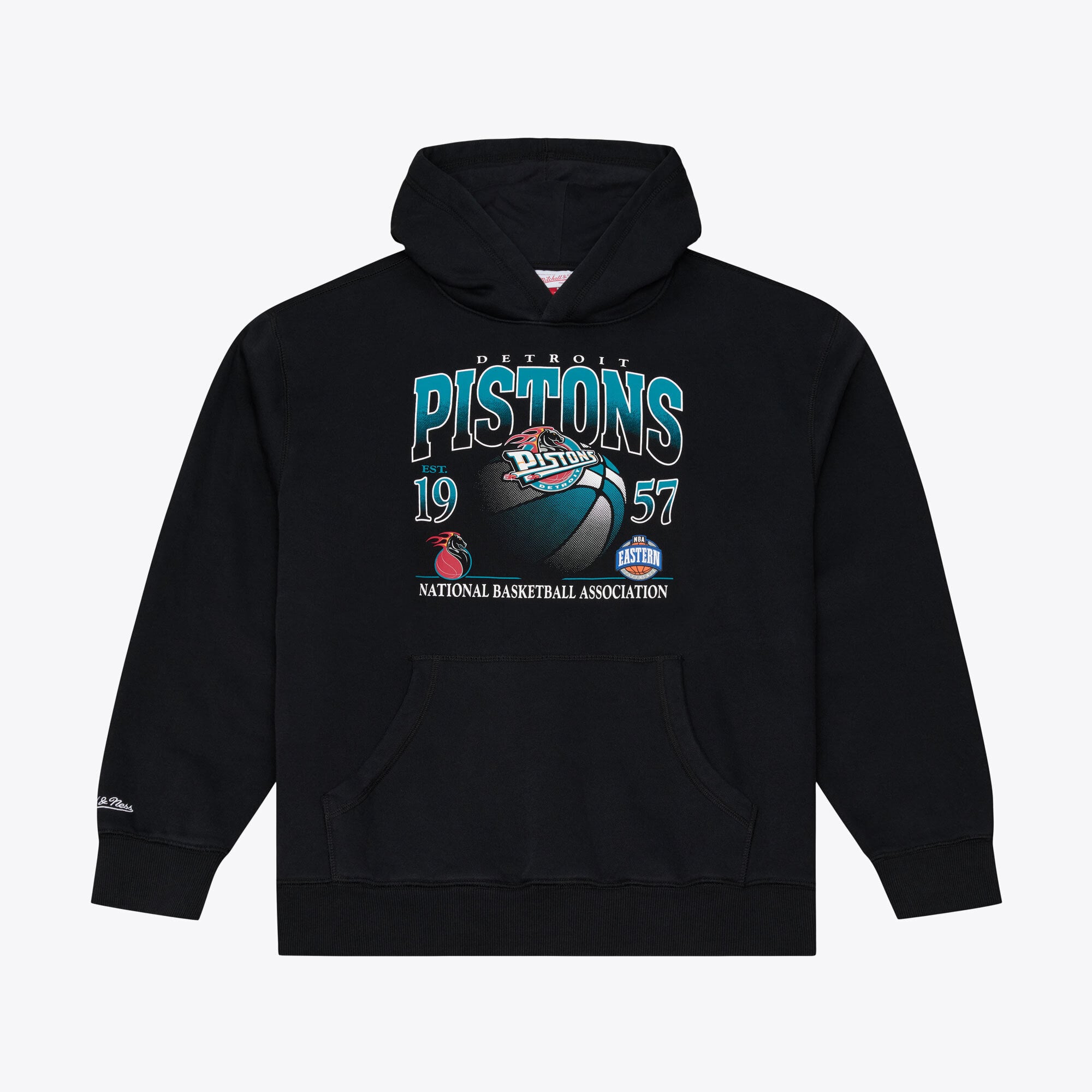 Men's Mitchell & Ness  Black Detroit Pistons Street Graphics Hoodie