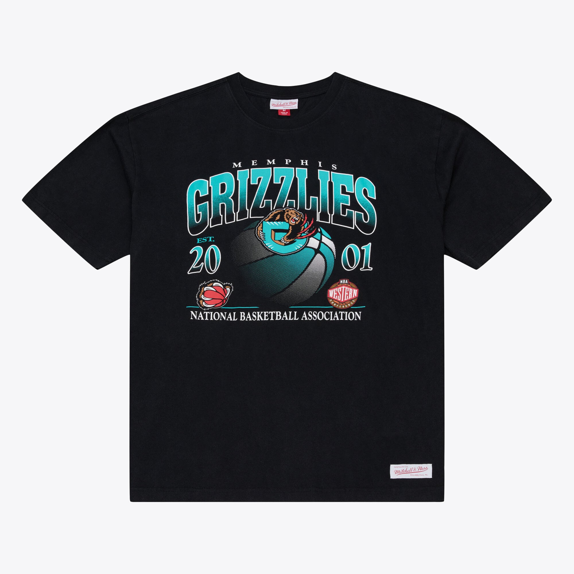 Men's Mitchell & Ness  Black Memphis Grizzlies Core Graphic T-Shirt