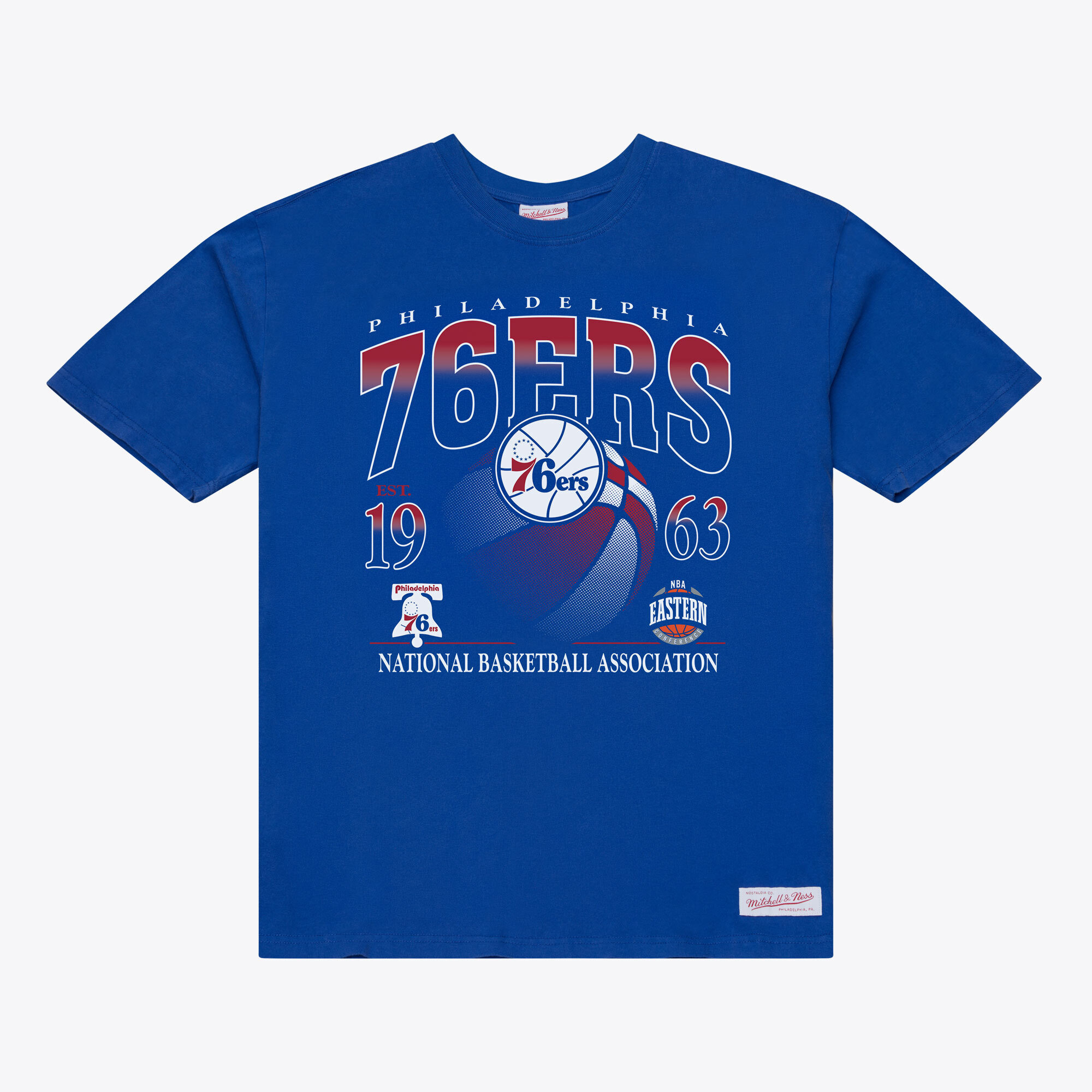 Men's Mitchell & Ness  Royal Philadelphia 76ers Core Graphic T-Shirt