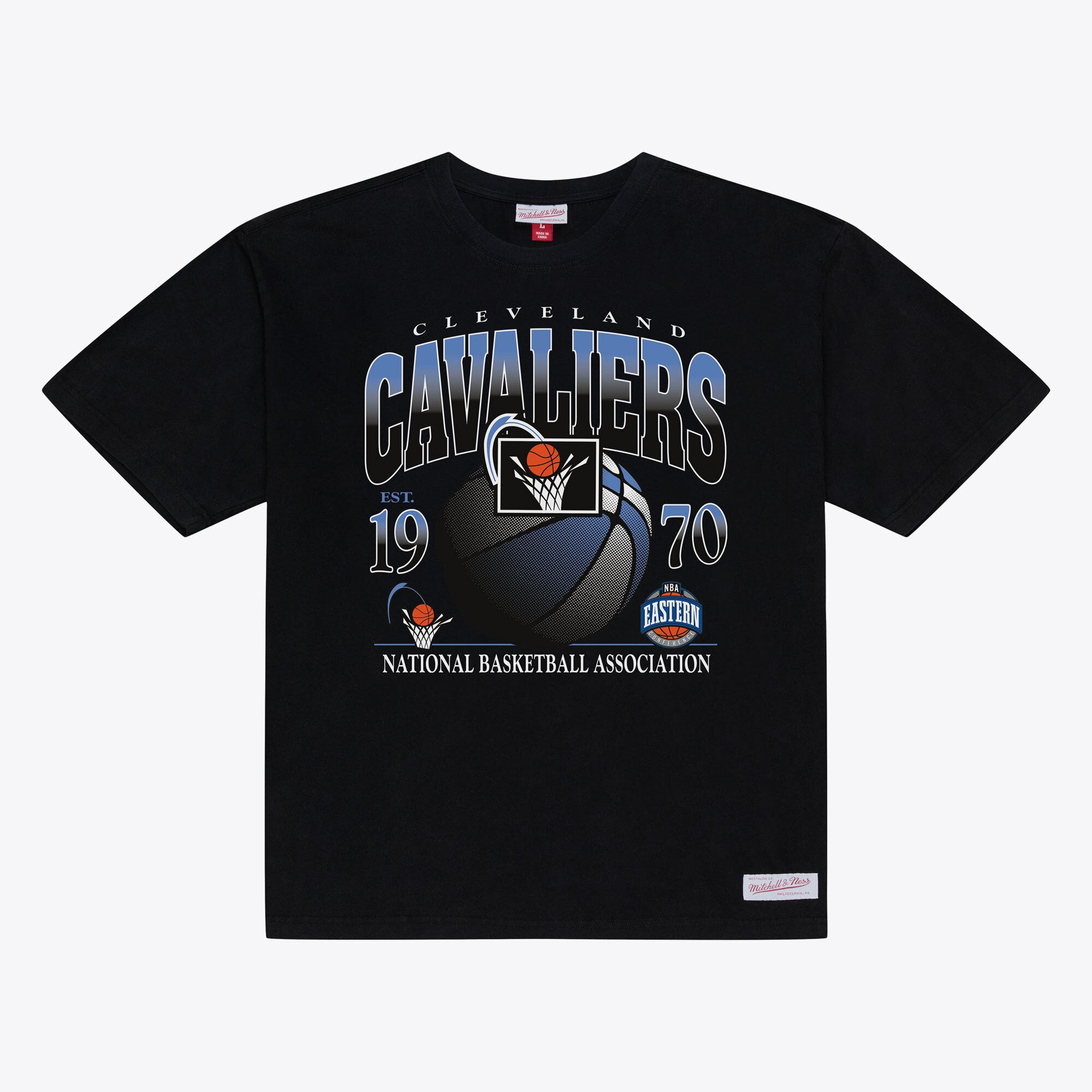 Men's Mitchell & Ness Black Cleveland Cavaliers Core Graphic T-Shirt