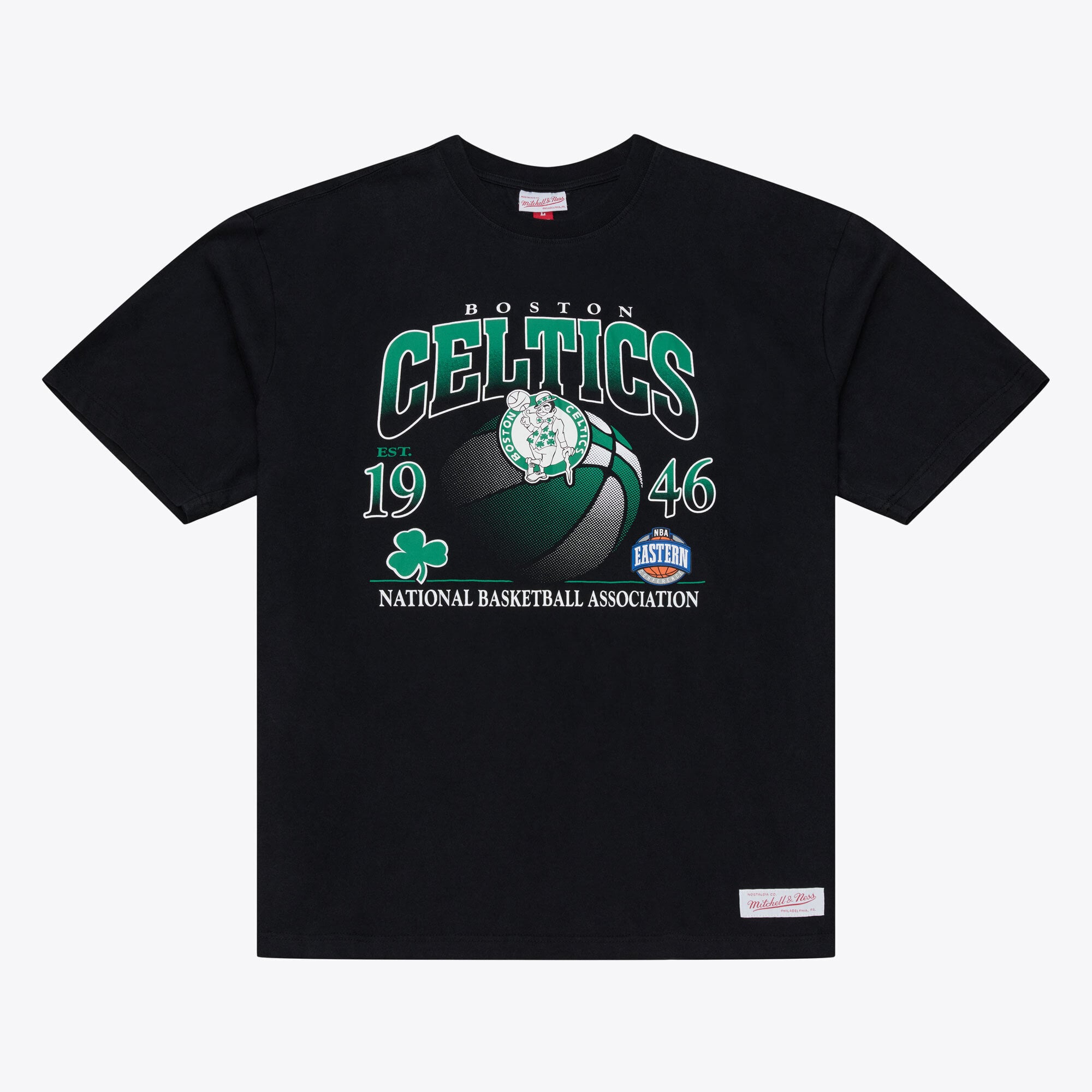 Men's Mitchell & Ness  Black Boston Celtics Core Graphic T-Shirt