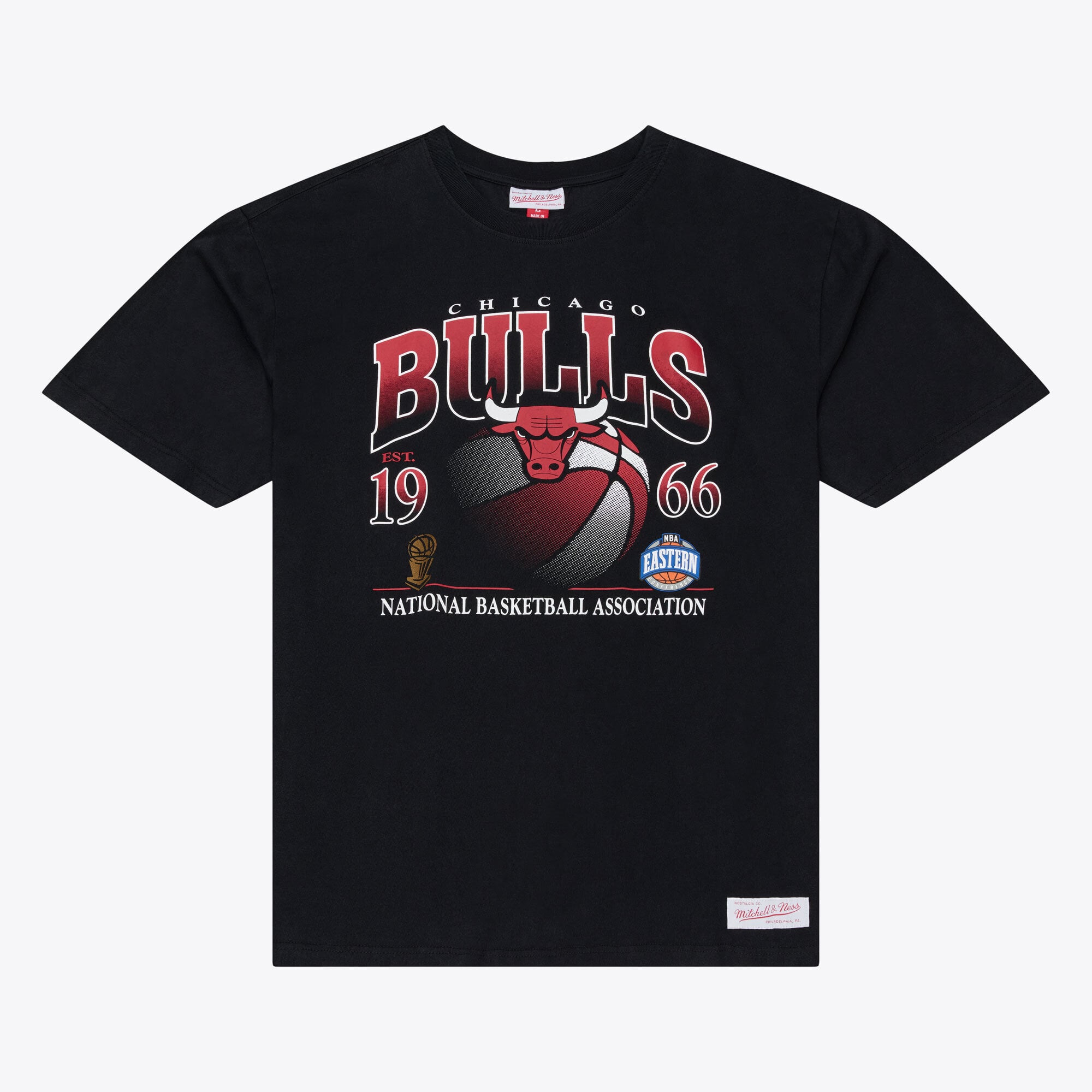 Men's Mitchell & Ness  Black Chicago Bulls Core Graphic T-Shirt