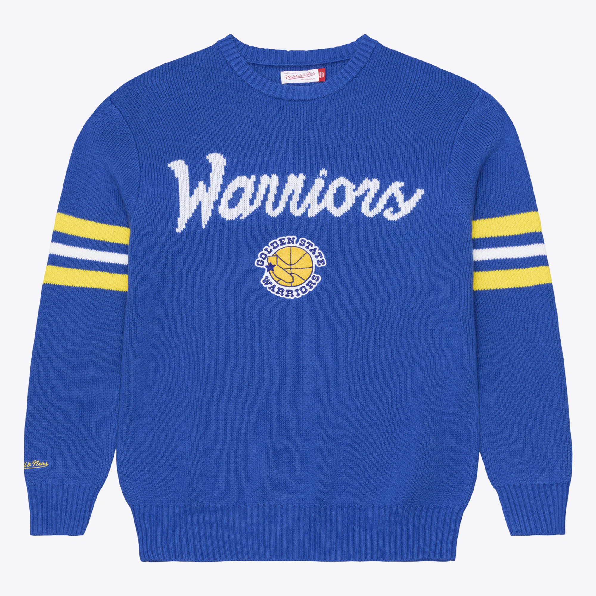 Men's Mitchell & Ness  Royal Golden State Warriors Head Coach Sweater