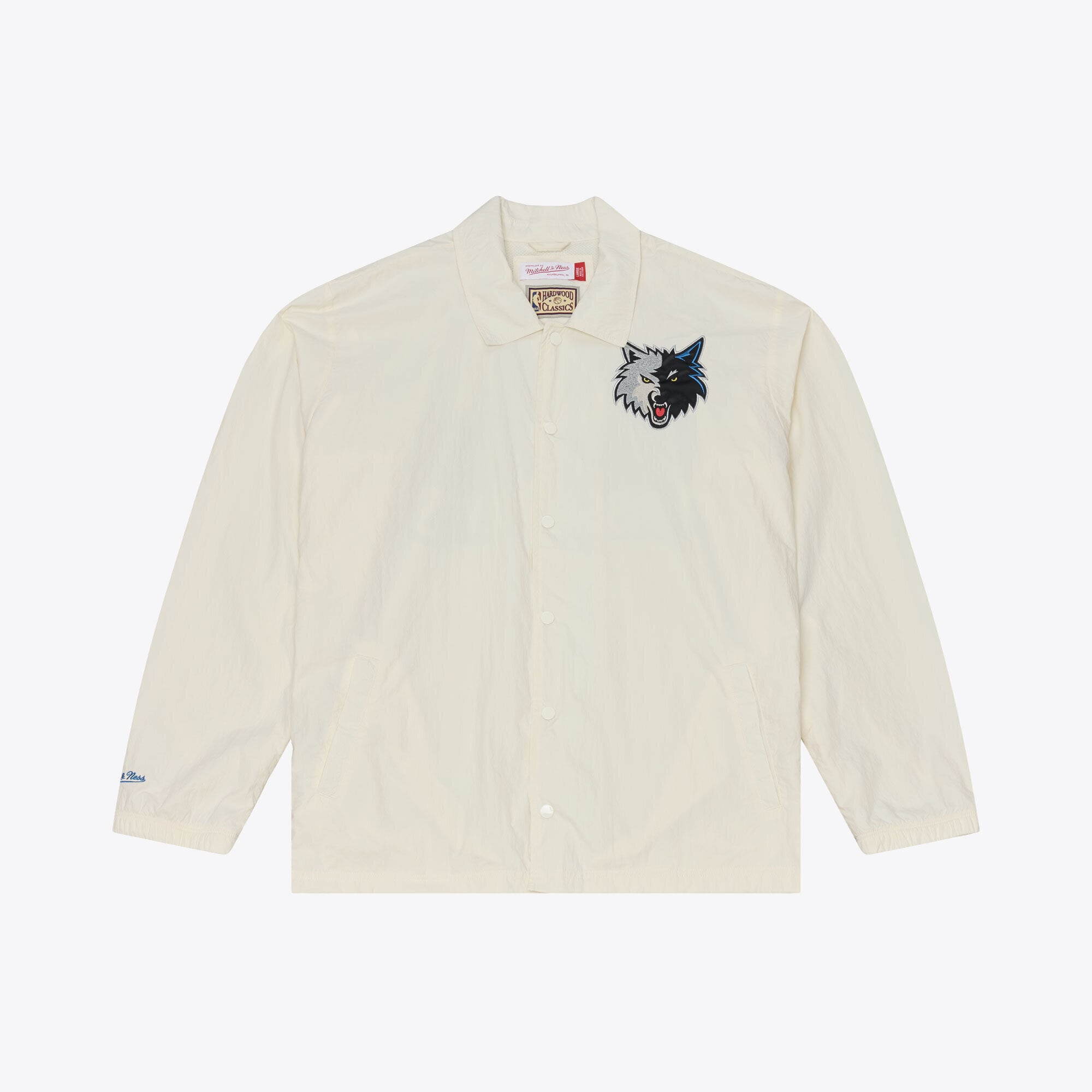 Men's Mitchell & Ness  Cream Minnesota Timberwolves Retro Root Full-Snap Coaches Jacket