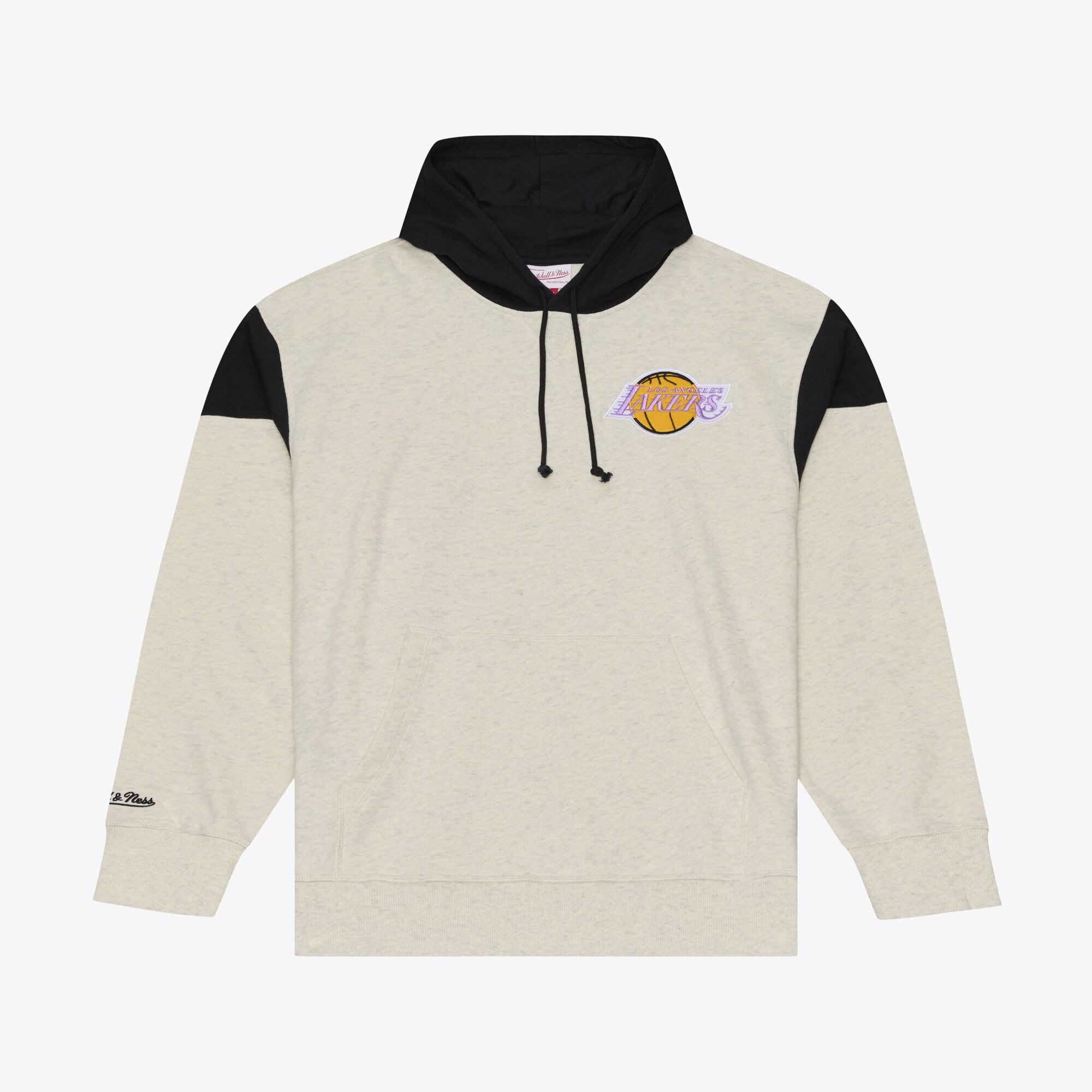 Men's Mitchell & Ness  Cream Los Angeles Lakers French Terry Hoodie