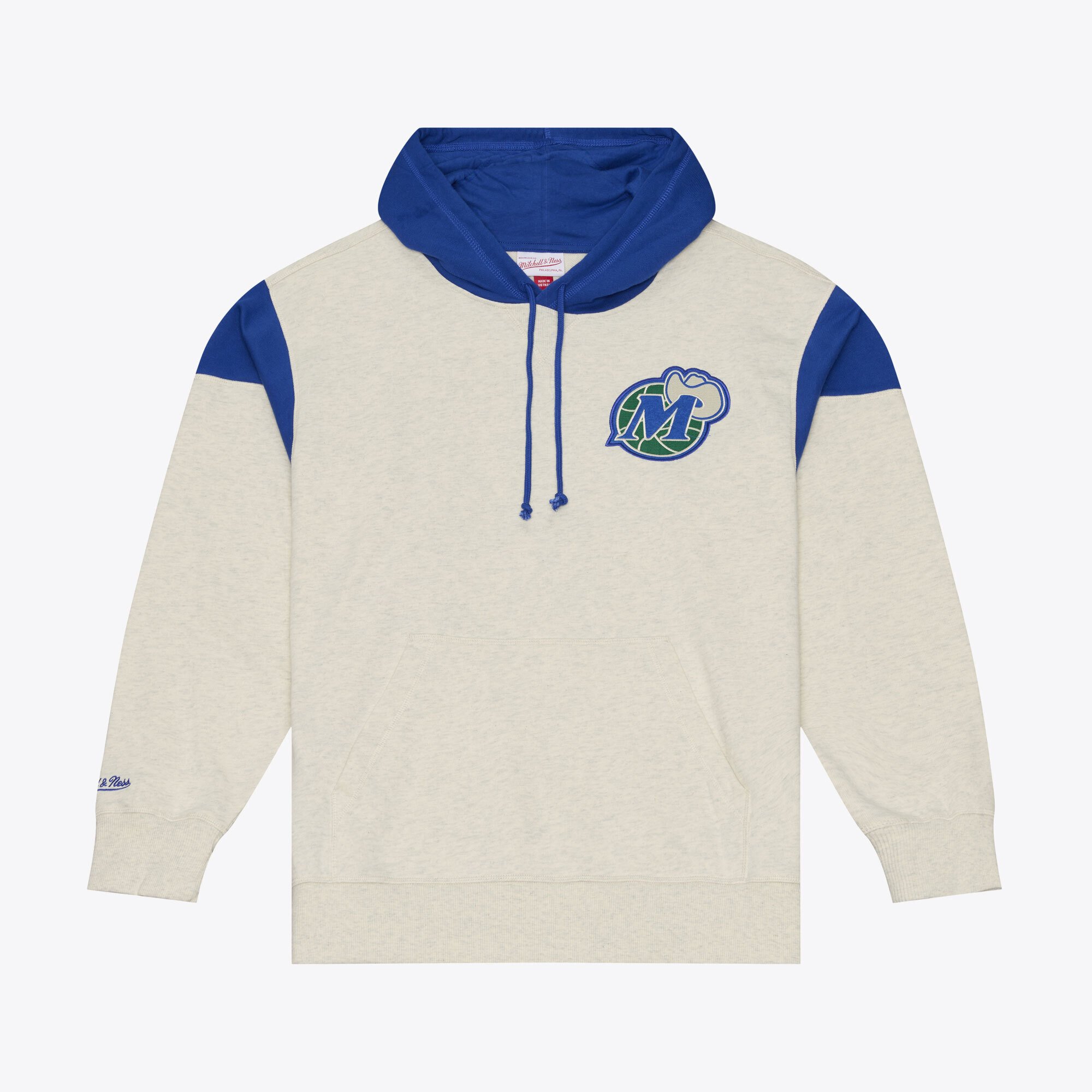 Men's Mitchell & Ness  Cream Dallas Mavericks French Terry Hoodie