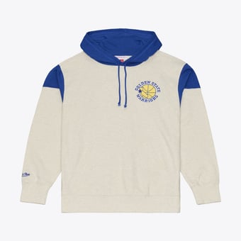 Men's Mitchell & Ness  Cream Golden State Warriors French Terry Hoodie