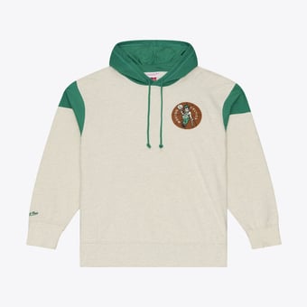 Men's Mitchell & Ness  Cream Boston Celtics French Terry Hoodie