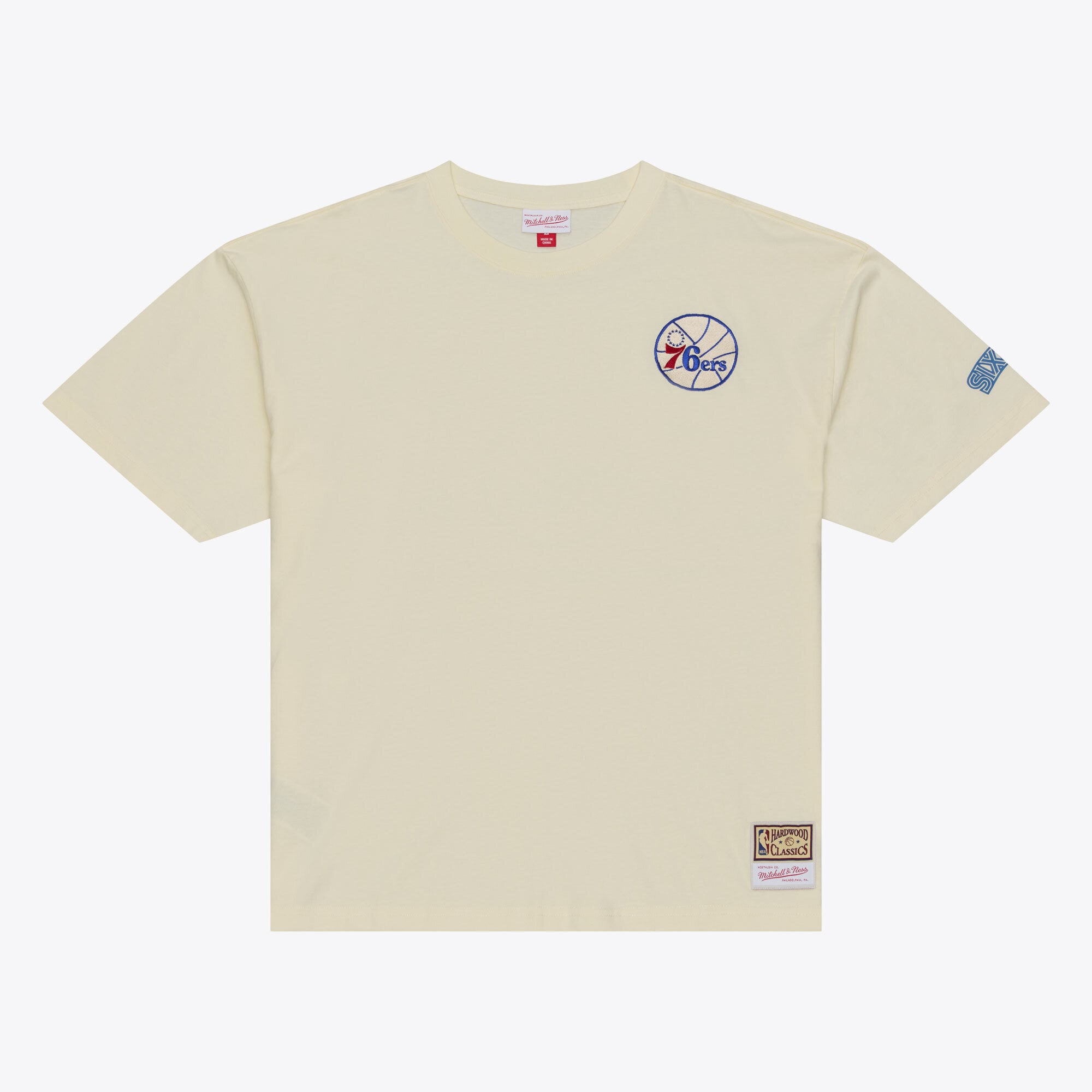 Men's Mitchell & Ness  Oatmeal Philadelphia 76ers Heritage Hues Oversized T-Shirt