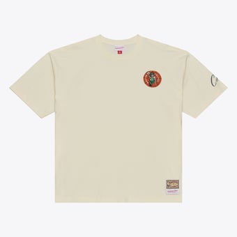 Men's Mitchell & Ness  Oatmeal Boston Celtics Heritage Hues Oversized T-Shirt