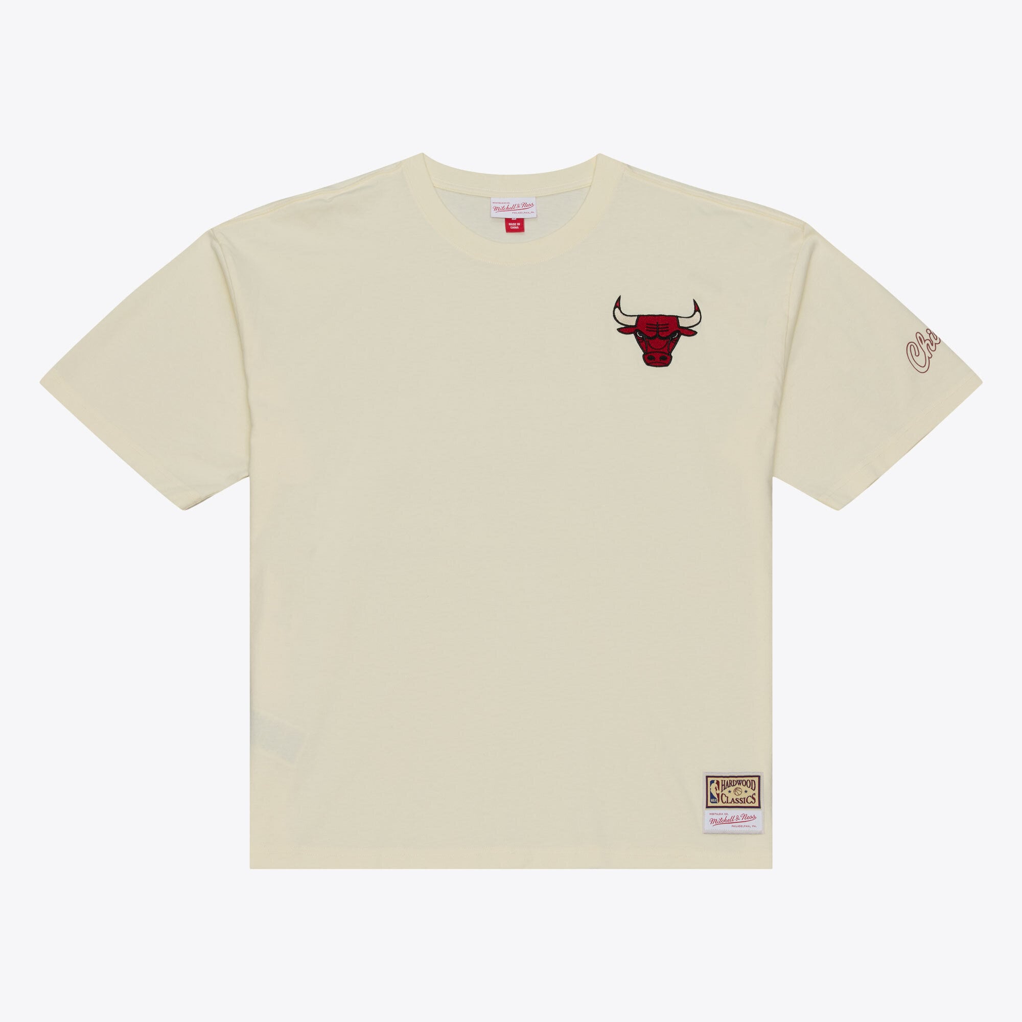 Men's Mitchell & Ness  Oatmeal Chicago Bulls Heritage Hues Oversized T-Shirt