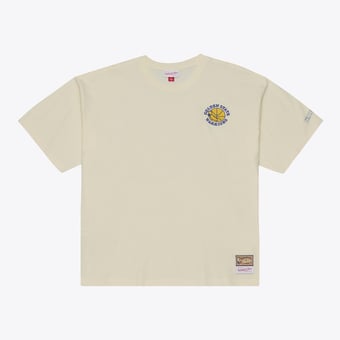 Men's Mitchell & Ness  Oatmeal Golden State Warriors Heritage Hues Oversized T-Shirt