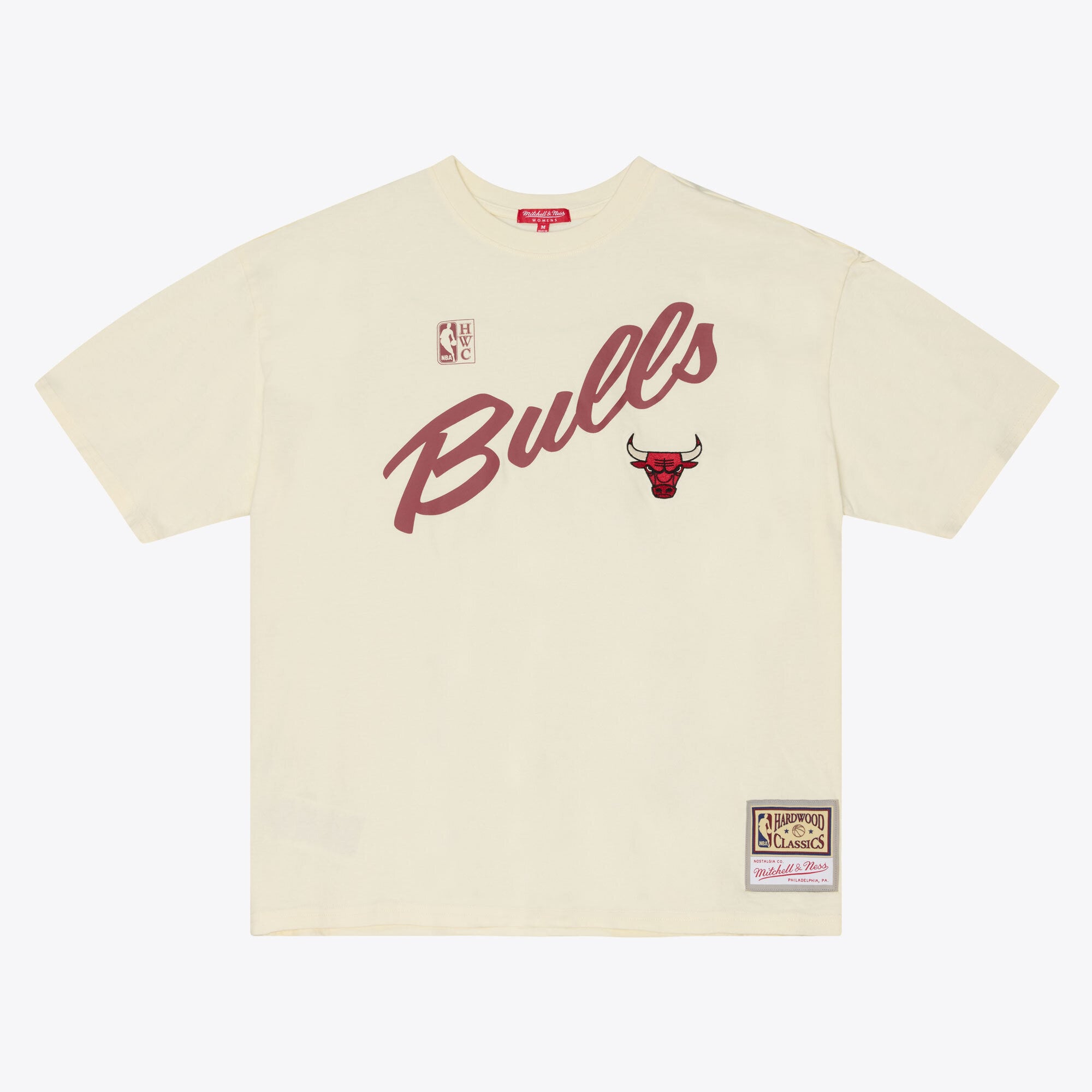 Women's Mitchell & Ness  Oatmeal Chicago Bulls Heritage Hues T-Shirt