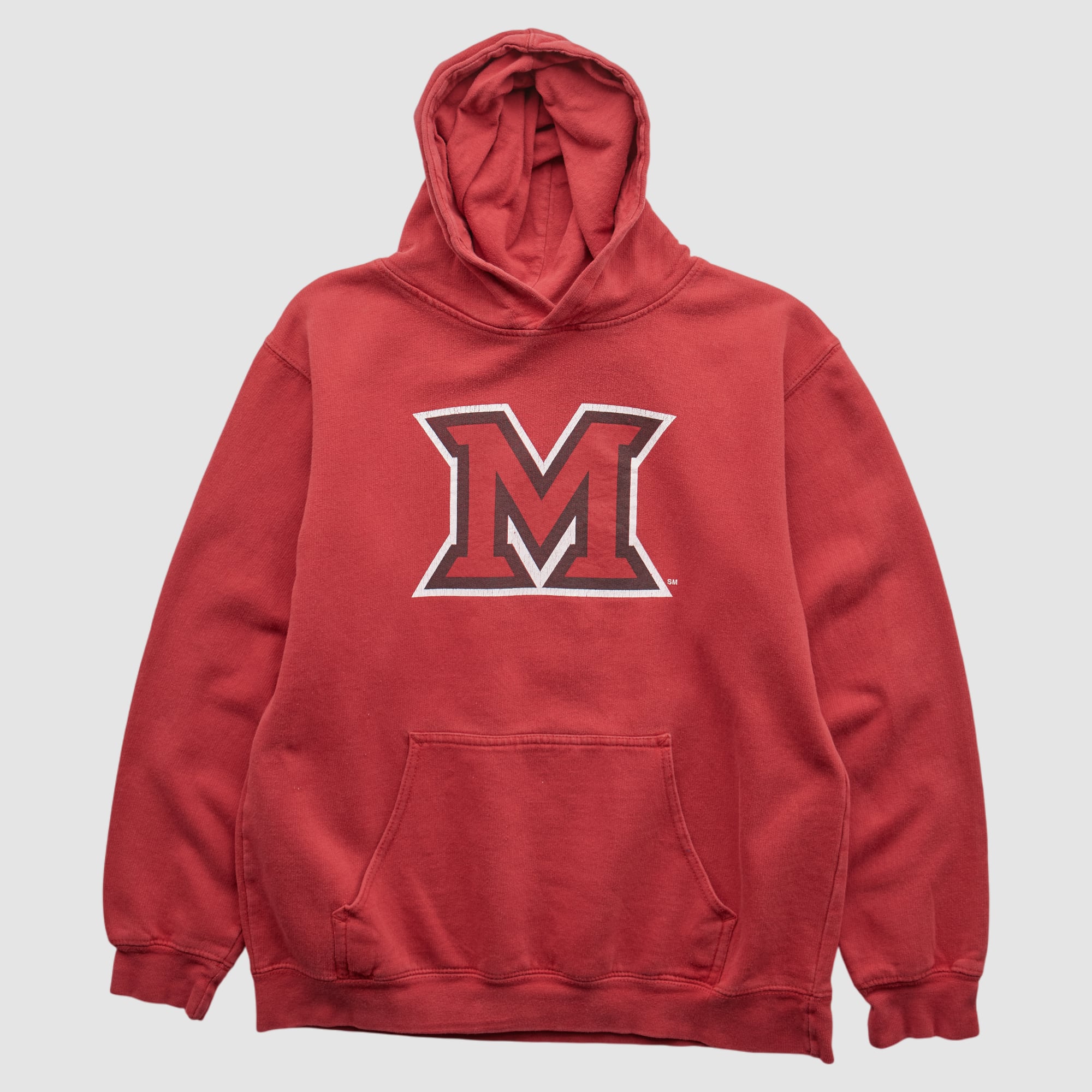 Miami University RedHawks Adidas 2000s Hooded Pullover Sweatshirt - Red - XXS by Fanatics Real Vintage