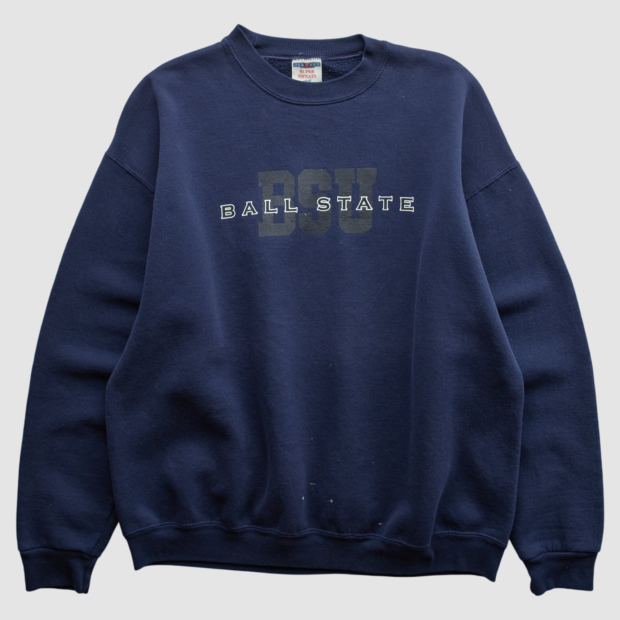 Ball State Cardinals 2000s Pullover Sweatshirt - Navy - L by Fanatics Real Vintage