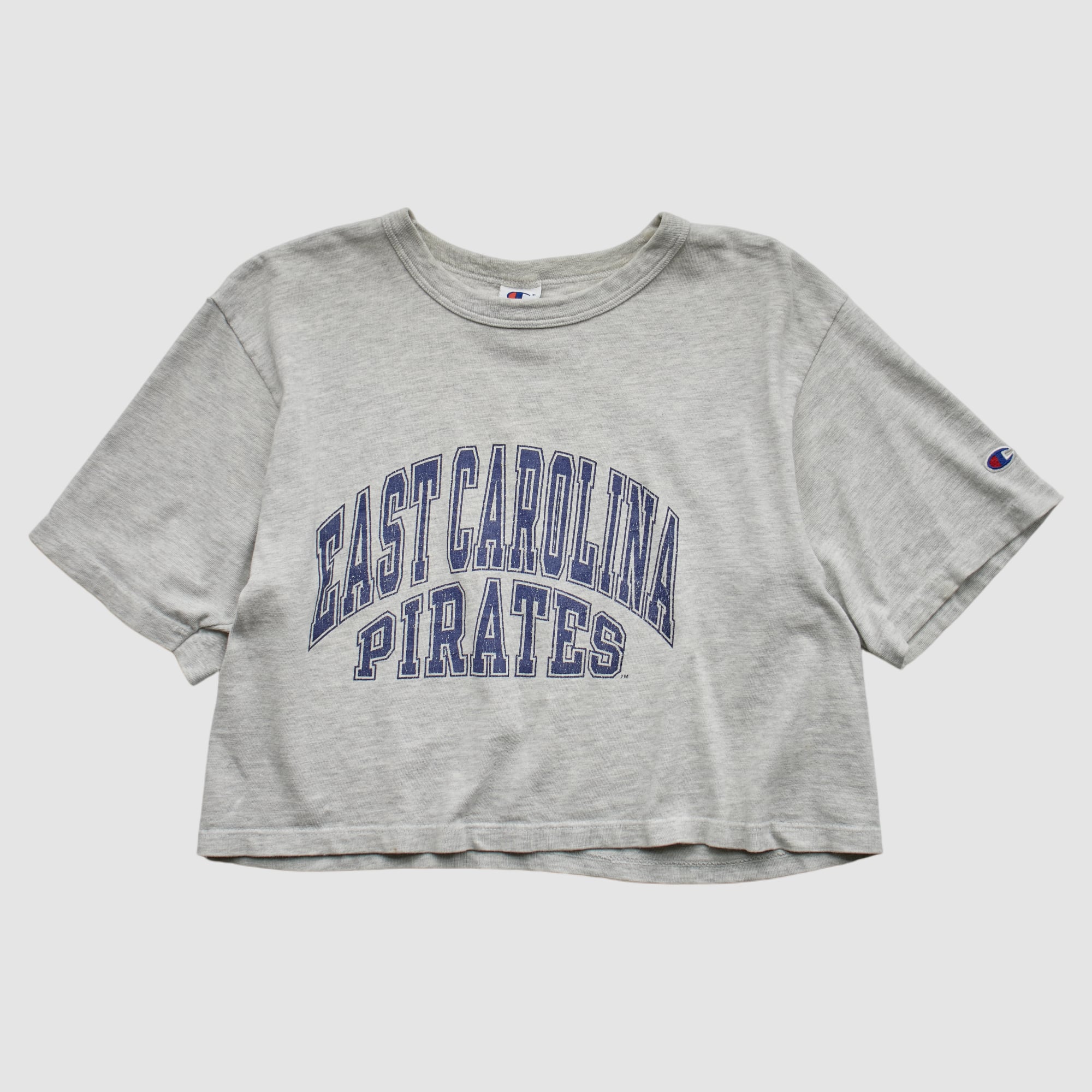 ECU Pirates Champion 90s T-shirt - Heather Gray - XS by Fanatics Real Vintage