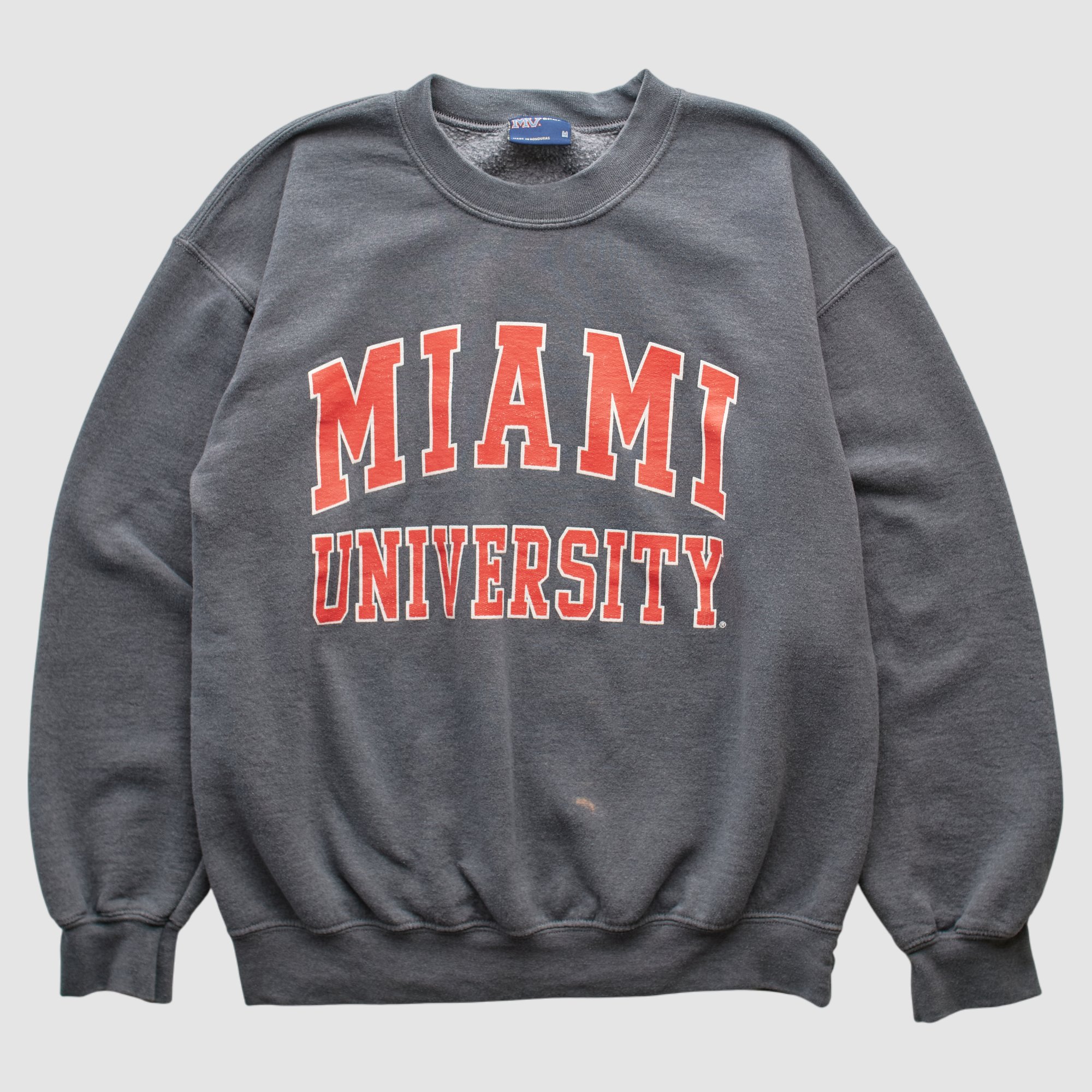 Miami University RedHawks MV Sport 2000s Pullover Sweatshirt - Charcoal - XS by Fanatics Real Vintage