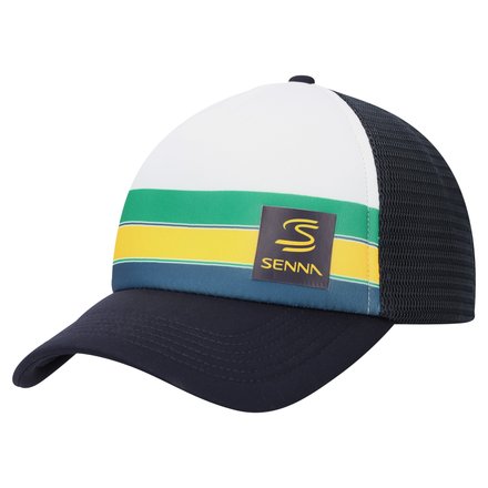 Ayrton Senna Helmet Badge Trucker Cap - Unisex