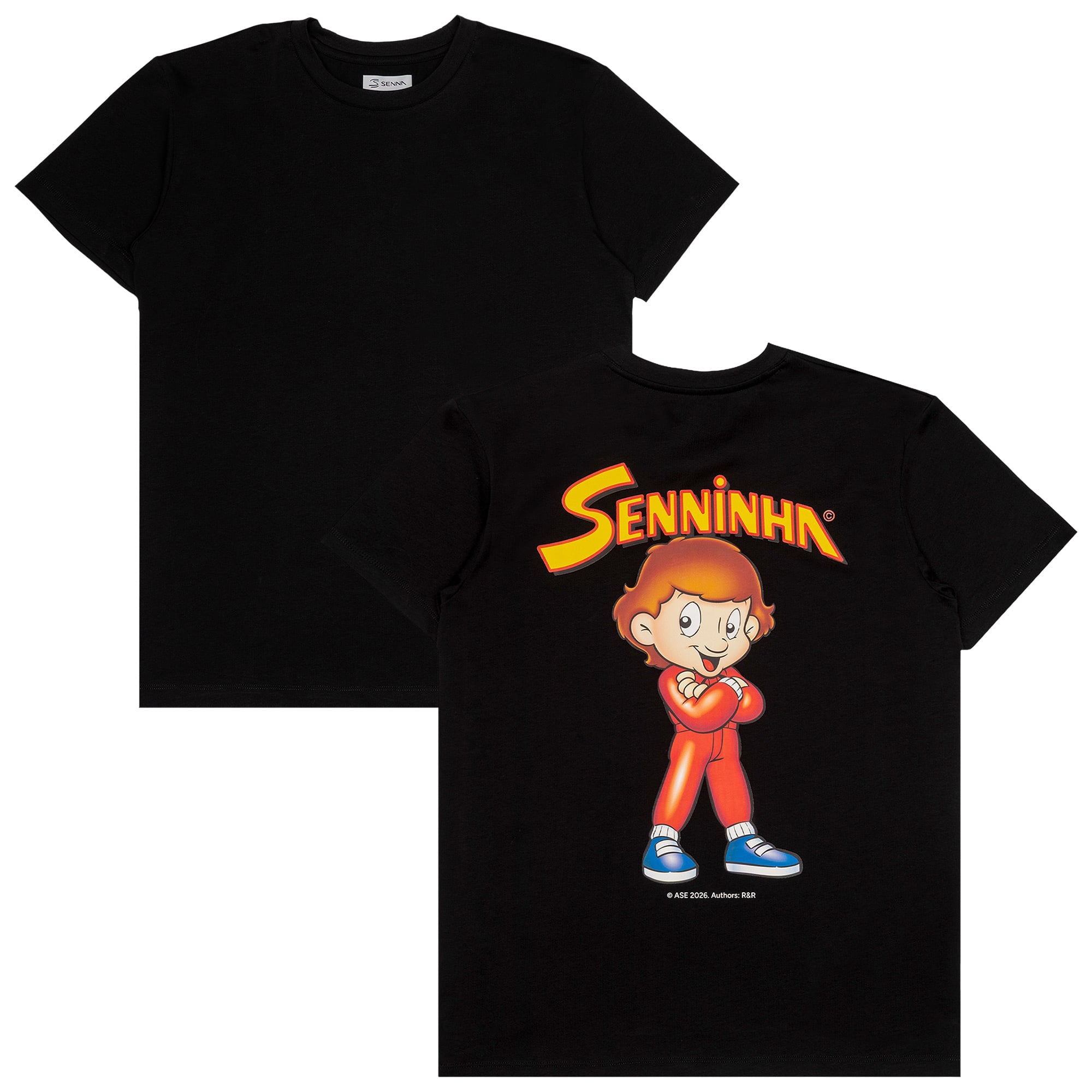 Ayrton Senna Senninha Figur Oversized T-Shirt - Schwarz - Unisex