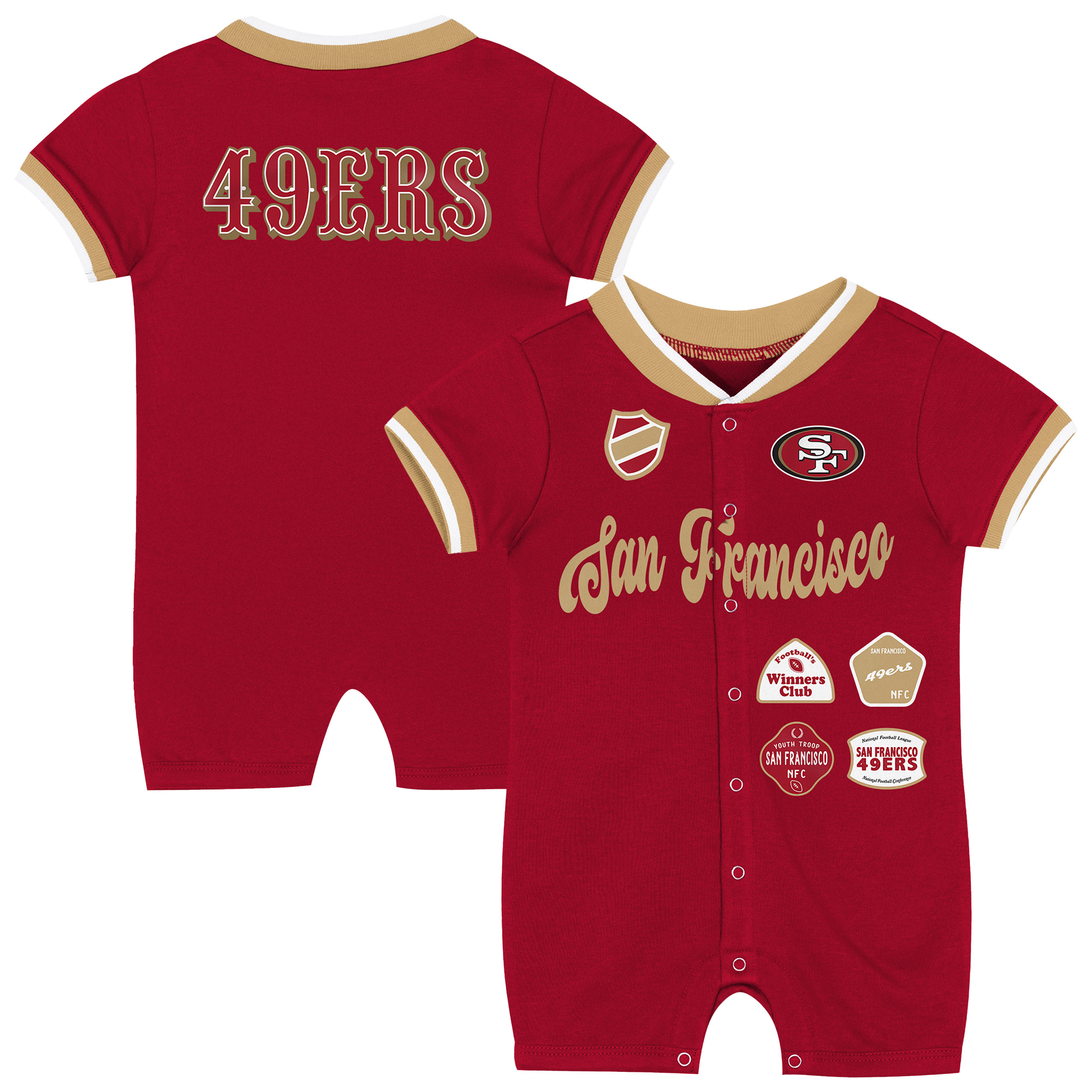 Infant Outerstuff Scarlet San Francisco 49ers Pinch Romper