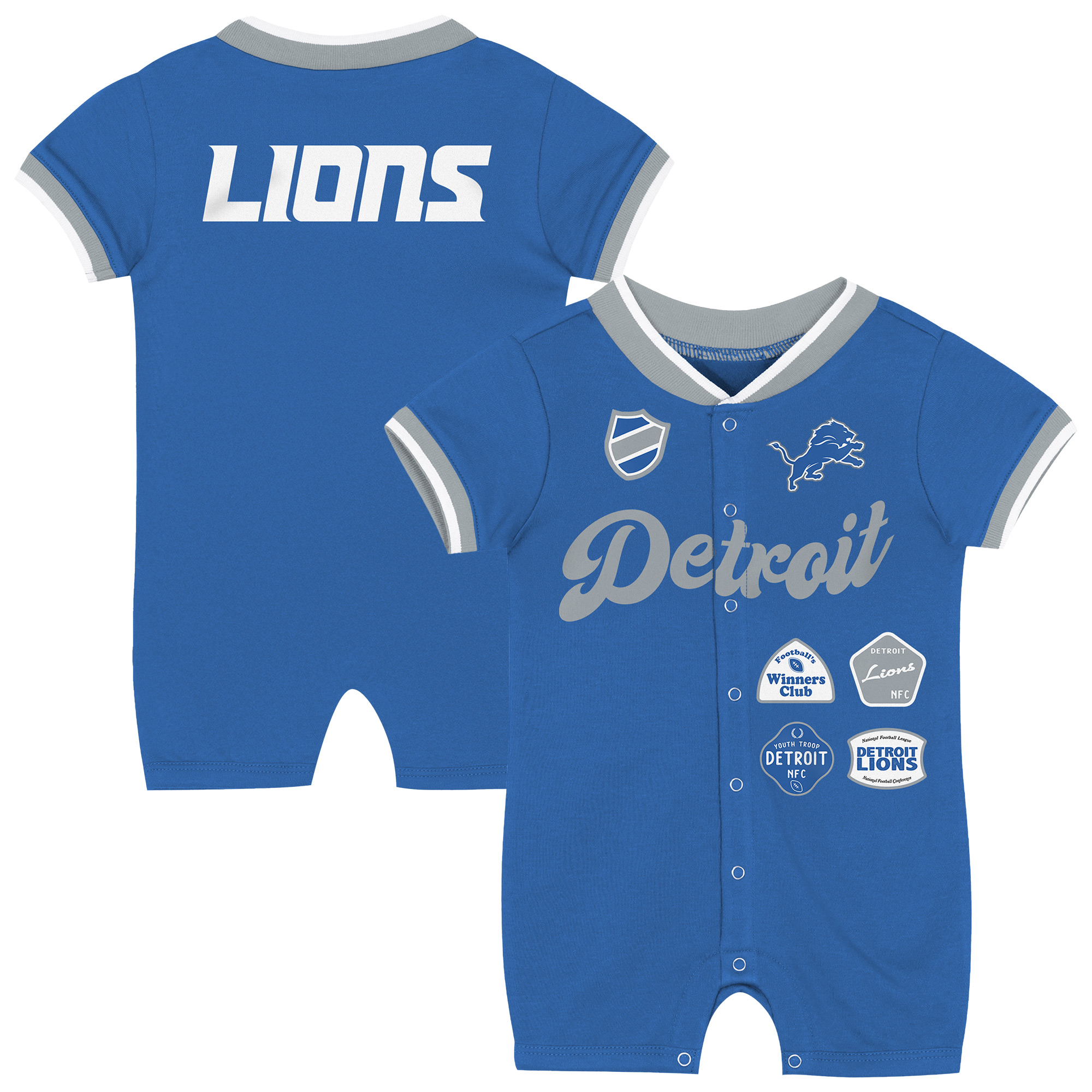 Infant Outerstuff Blue Detroit Lions Pinch Romper