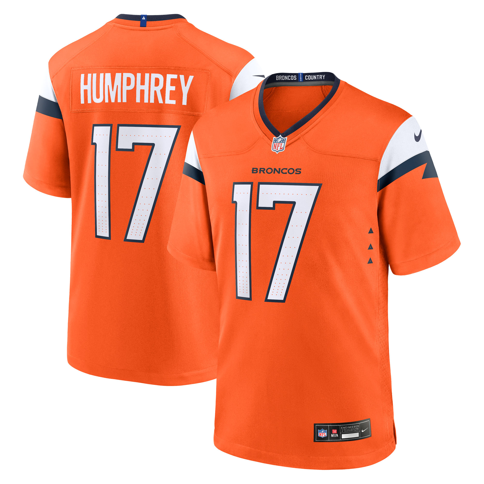 Men's Nike Lil'Jordan Humphrey Orange Denver Broncos Team Game Jersey
