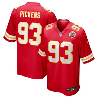 Men's Nike Zacch Pickens  Red Kansas City Chiefs Team Game Jersey