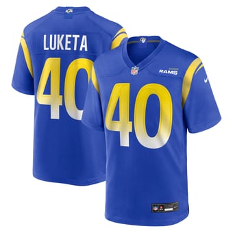 Men's Nike Jesse Luketa  Royal Los Angeles Rams Team Game Jersey
