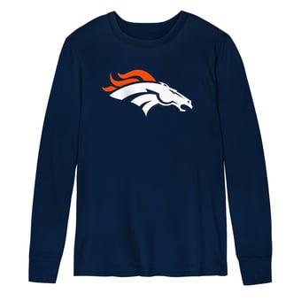 Preschool Outerstuff Navy Denver Broncos Primary Logo Long Sleeve T-Shirt