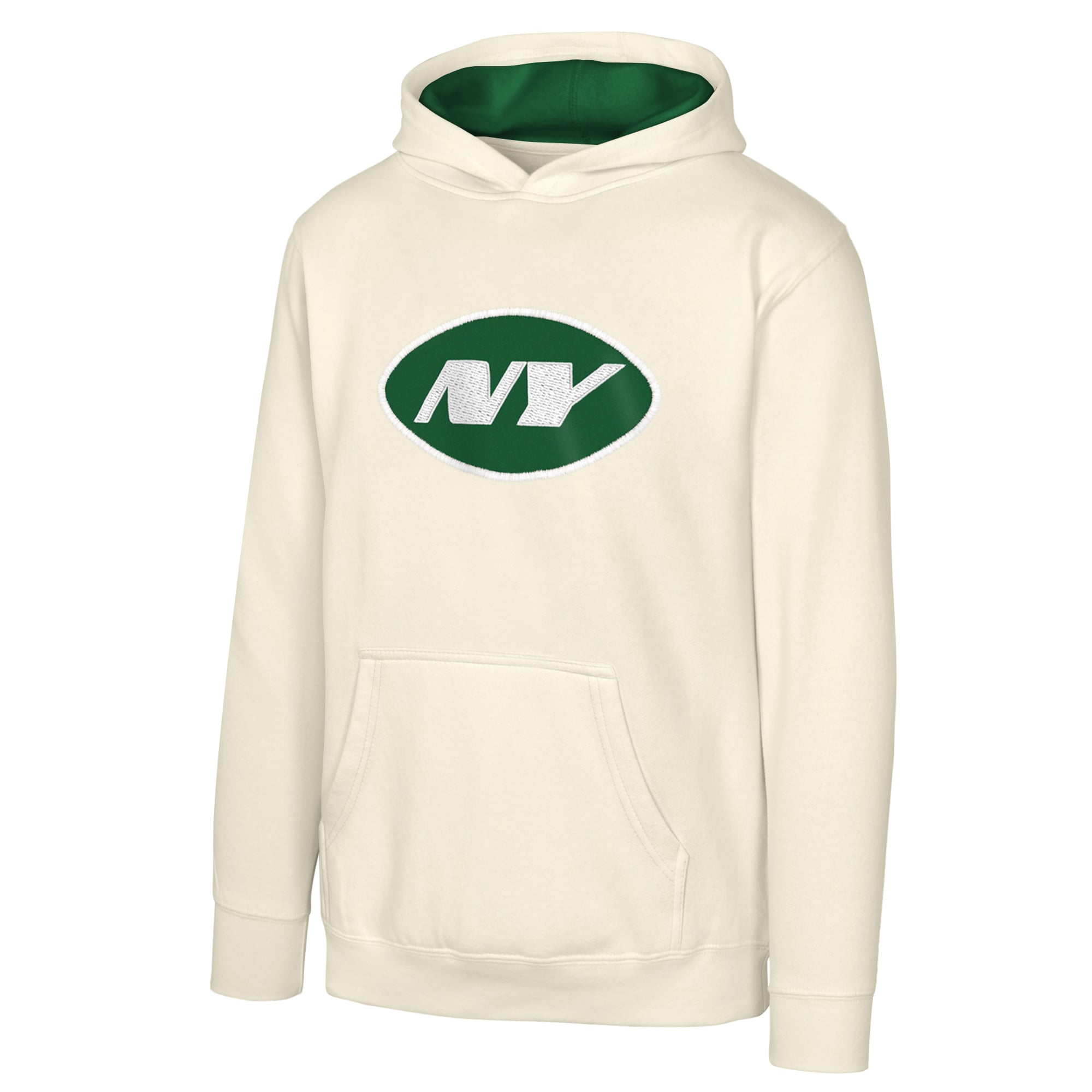 Youth Outerstuff Natural New York Jets Prime Pullover Hoodie