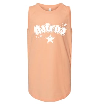 Girls Youth Soft as a Grape  Light Orange Houston Astros Tank Top