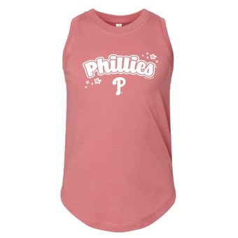Girls Youth Soft as a Grape  Pink Philadelphia Phillies Tank Top