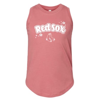 Girls Youth Soft as a Grape  Pink Boston Red Sox Tank Top