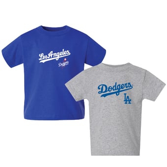 Toddler  Royal/Gray Los Angeles Dodgers Logo 2-Pack T-Shirt Set