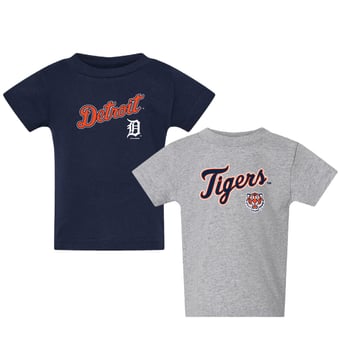 Toddler  Navy/Gray Detroit Tigers Logo 2-Pack T-Shirt Set