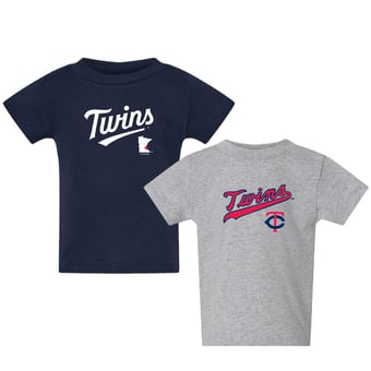 Toddler  Navy/Gray Minnesota Twins Logo 2-Pack T-Shirt Set