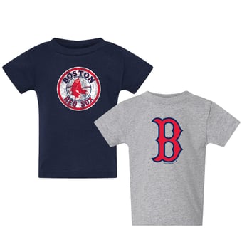 Toddler Soft as a Grape Heather Gray/Heather Gray Boston Red Sox Cooperstown Collection Two-Pack T-Shirt Set