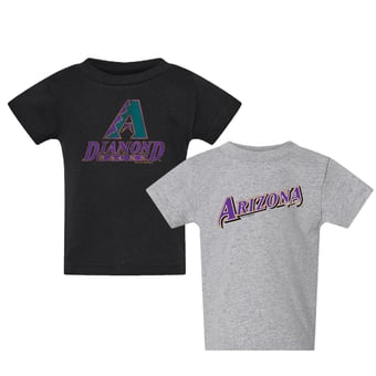 Toddler Soft as a Grape Heather Gray/Heather Gray Arizona Diamondbacks Cooperstown Collection Two-Pack T-Shirt Set