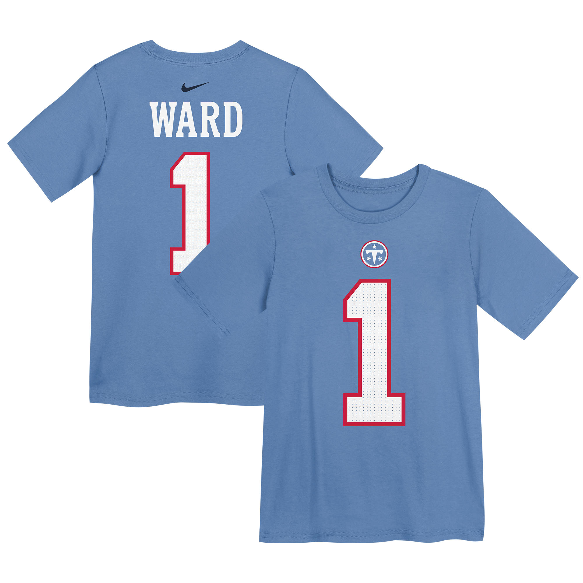 Preschool Nike Cameron Ward Light Blue Tennessee Titans Player Name & Number T-Shirt