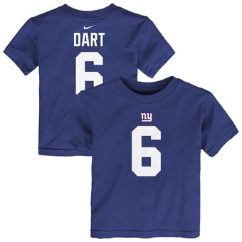 Toddler Nike Jaxson Dart Royal New York Giants Player Name & Number T-Shirt
