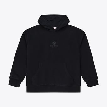 Men's Mitchell & Ness  Black Michigan Wolverines Monochrome Icon Fleece Hoodie