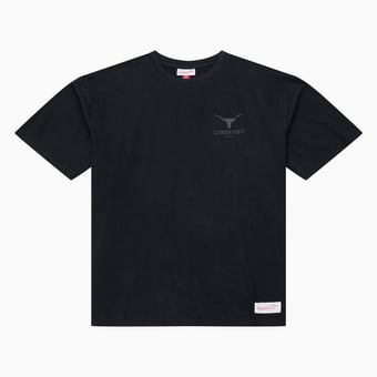 Men's Mitchell & Ness  Black Texas Longhorns Monochrome Icon T-Shirt