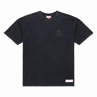 Men's Mitchell & Ness  Black Michigan Wolverines Monochrome Icon T-Shirt