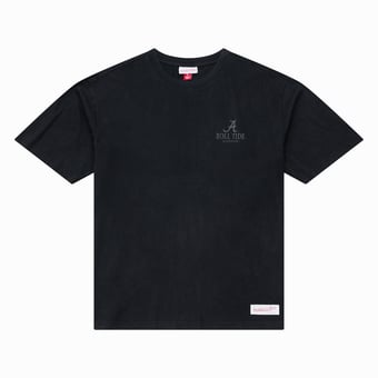 Men's Mitchell & Ness  Black Alabama Crimson Tide Monochrome Icon T-Shirt