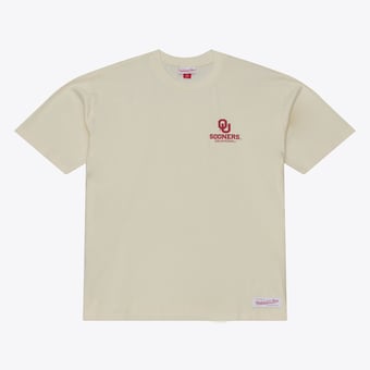 Men's  Mitchell & Ness  Cream Oklahoma Sooners Core Icon T-Shirt