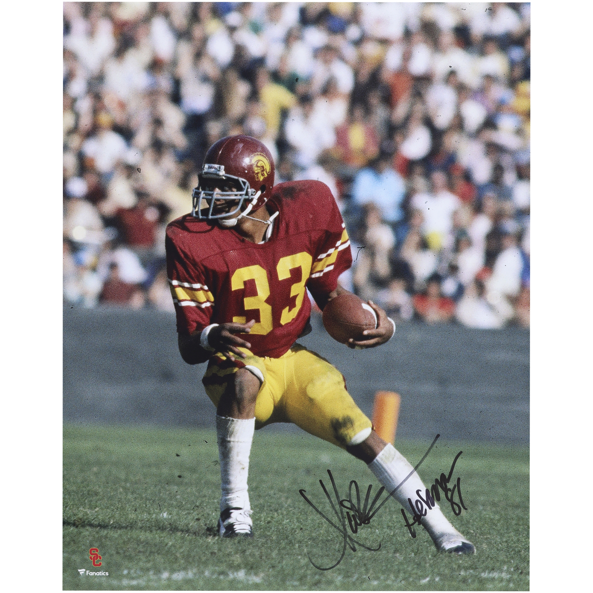 Marcus Allen USC Trojans Autographed 16" x 20" Red Vertical Photograph with "81 Heisman" Inscription