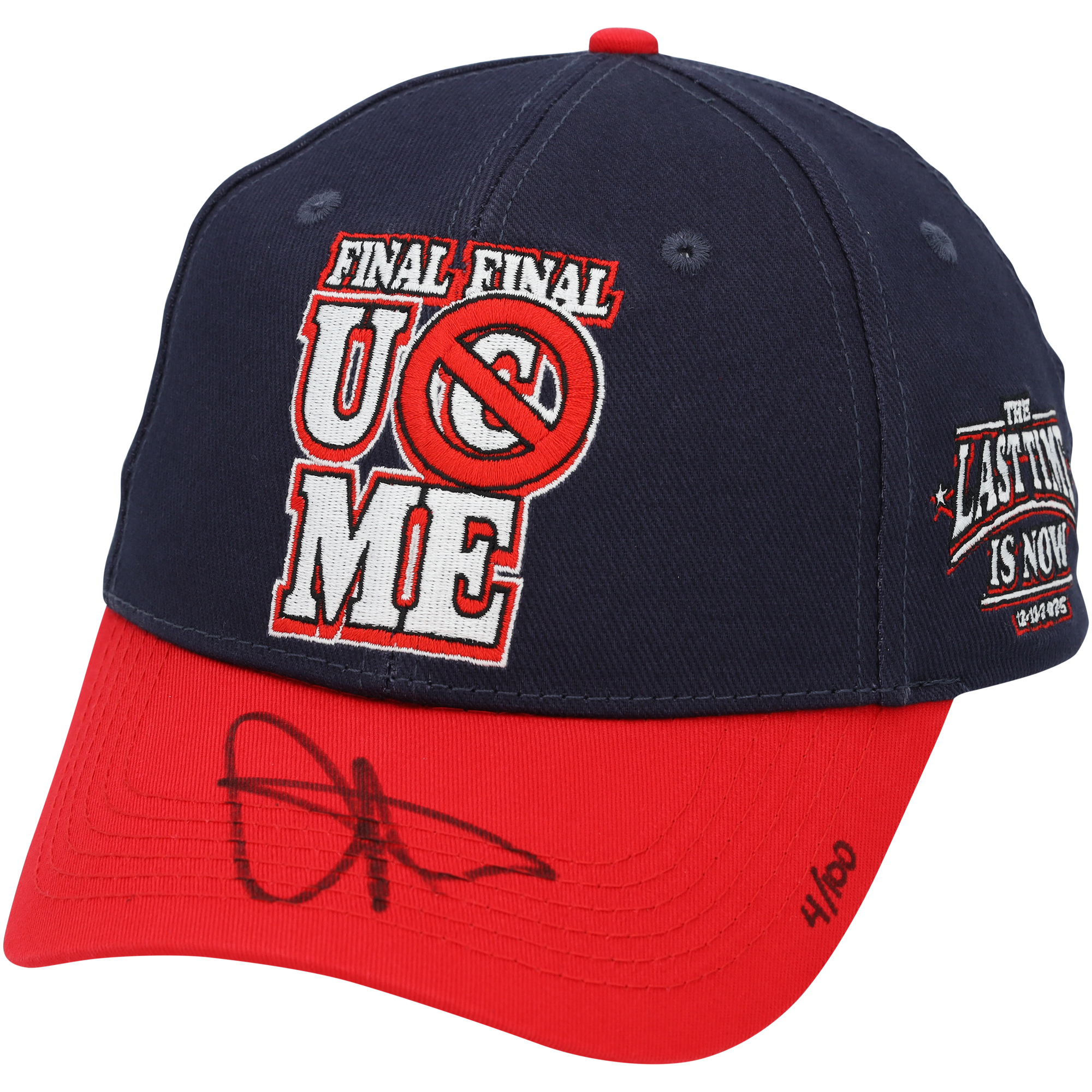 John Cena WWE Autographed Farewell Tour 2025 Washington D.C. Final Match Cap - Limited Edition of 100