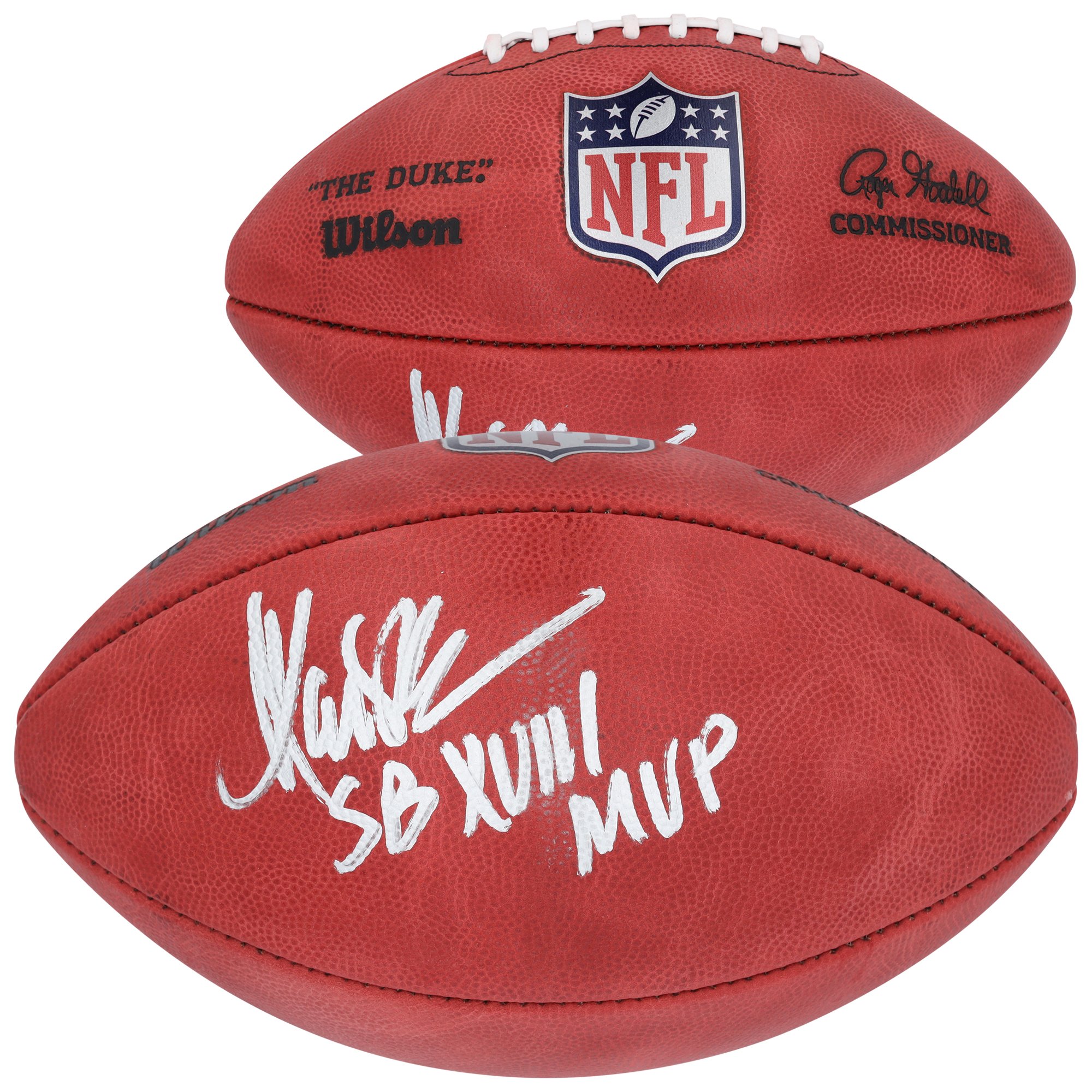 Marcus Allen Los Angeles Raiders Autographed Wilson Duke Full Color Football with "SB XVIII MVP" Inscription