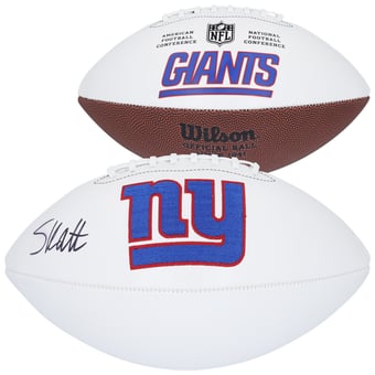 Cam Skattebo New York Giants Autographed Wilson White Panel Football